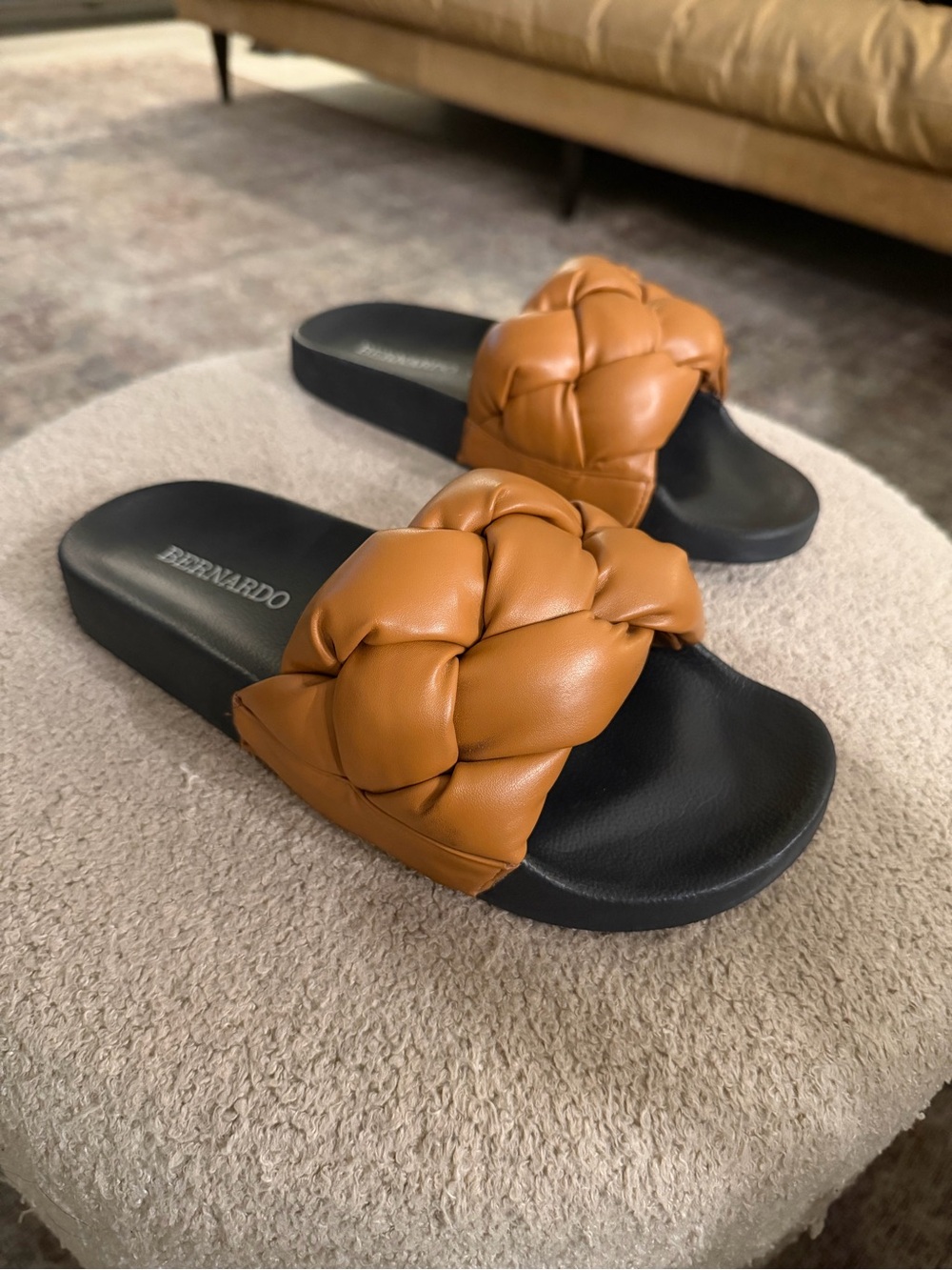 Bernardo Rylee Puffer Braided Slides